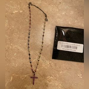 Cross necklace. Color mystic. 16” + 3” with a magnetic extender.